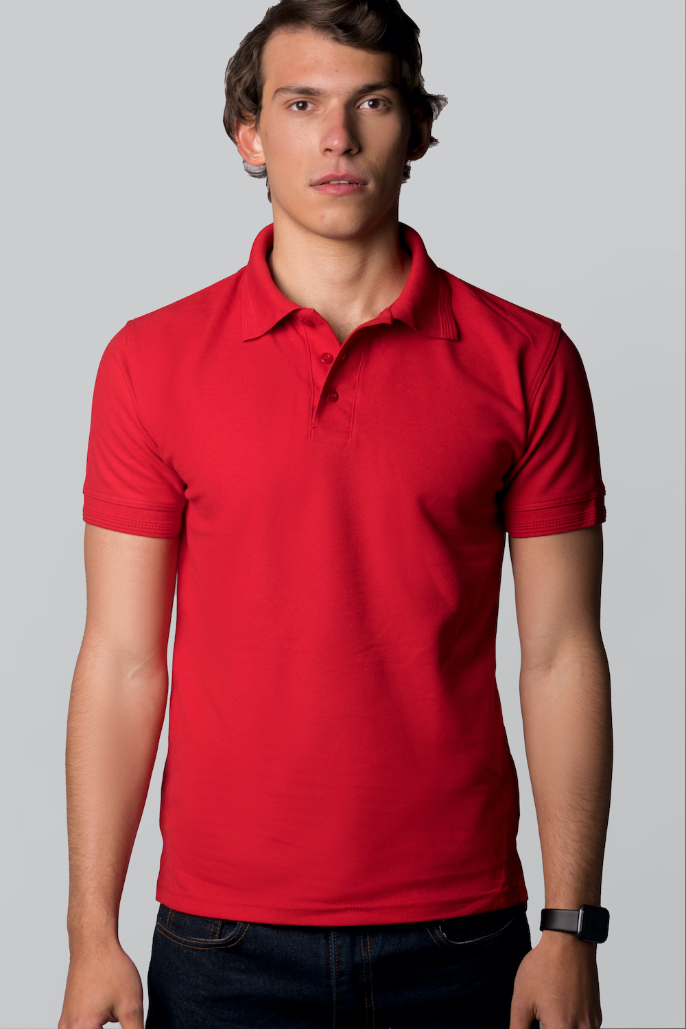Playera Tipo Polo Roja