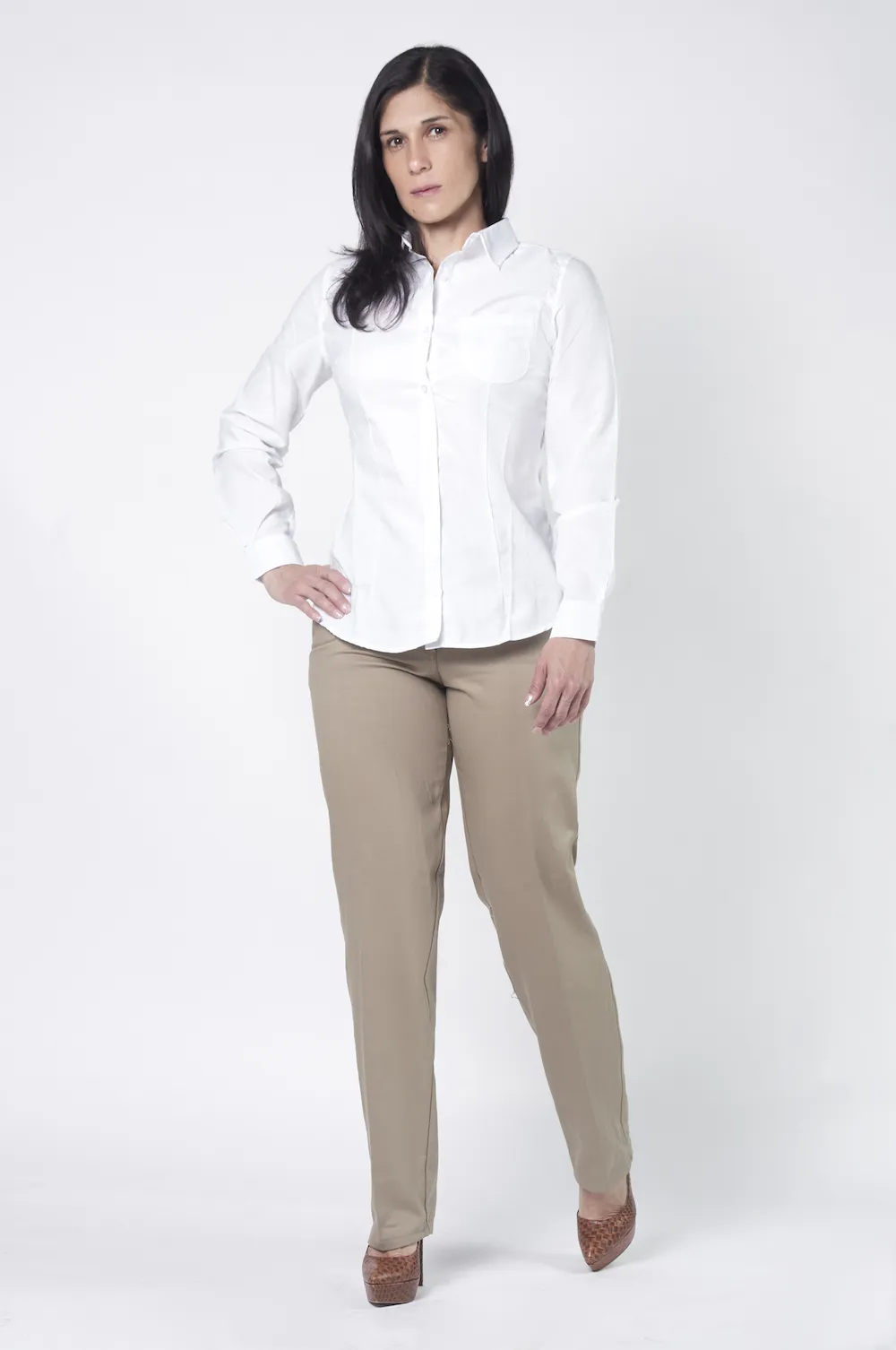 Blusa Oxford  Blanca 