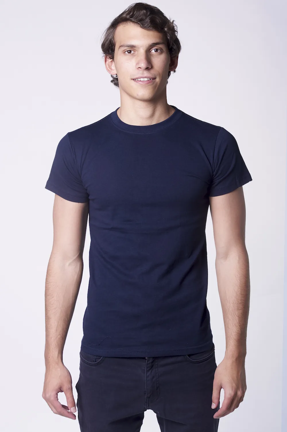 Playera Cuello Redondo Azul Marino 