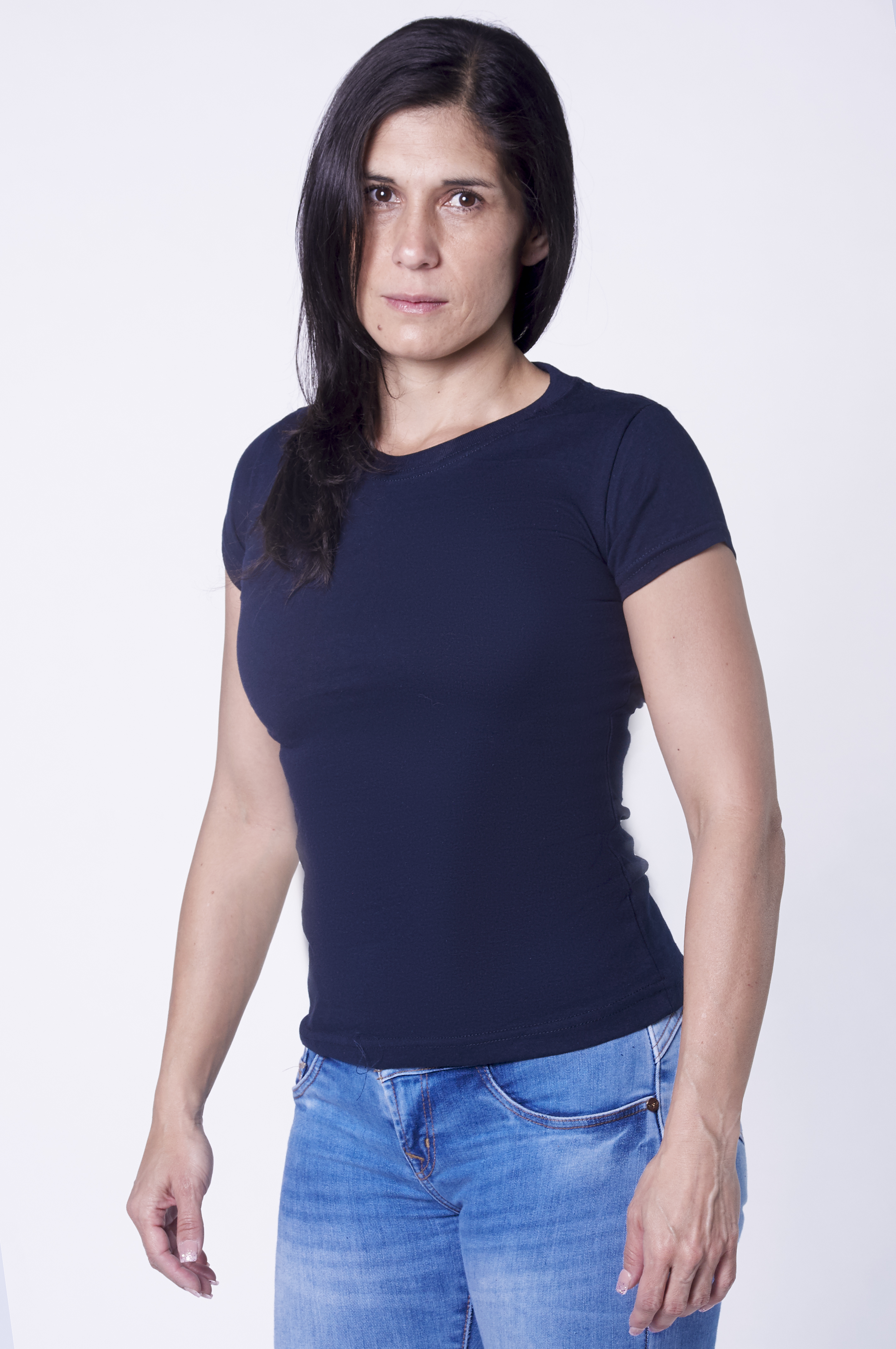 Playera Cuello Redondo Azul Marino 