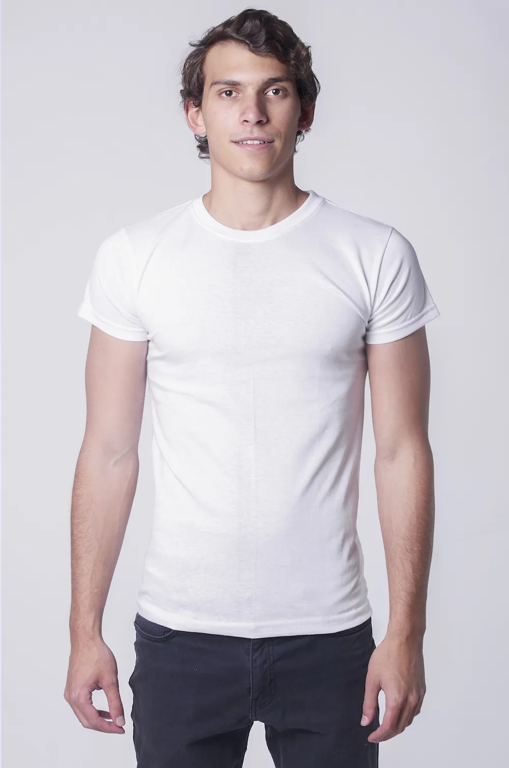 Playera Cuello Redondo Blanca 