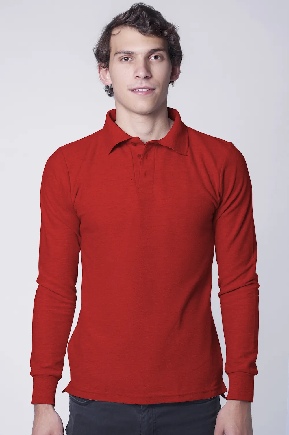 Playera Tipo Polo Roja 
